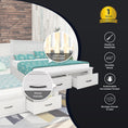 Load image into Gallery viewer, Foxglove Bed Frame Double Size Wood Mattress Base With Storage Drawers - White