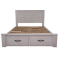 Load image into Gallery viewer, Foxglove Bed Frame Double Size Wood Mattress Base With Storage Drawers - White