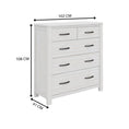 Load image into Gallery viewer, Foxglove Tallboy 5 Chest of Drawers Solid Ash Wood Bed Storage Cabinet - White