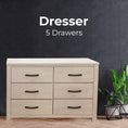 Load image into Gallery viewer, Foxglove Dresser 6 Chest of Drawers Solid Wood Tallboy Storage Cabinet - White