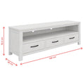 Load image into Gallery viewer, Foxglove ETU Entertainment TV Unit 166cm 3 Drawer Solid Mt Ash Wood - White
