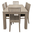 Load image into Gallery viewer, Foxglove 7pc Dining Set 190cm Table 6 PU Seat Chair Solid Mt Ash Wood - White
