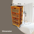 Load image into Gallery viewer, Hyssop Tallboy 4 Chest of Drawers Cane Bedroom Kitchen Bathroom Storage Shelf