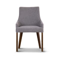 Load image into Gallery viewer, Tuberose Dining Chair Set of 2 Fabric Seat Solid Acacia Wood Furniture - Grey
