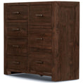 Load image into Gallery viewer, Catmint Tallboy 7 Chest of Drawers Pine Wood Bed Storage Cabinet - Grey Stone