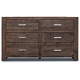 Load image into Gallery viewer, Catmint Dresser 6 Chest of Drawers Solid Pine Wood Storage Cabinet - Grey Stone