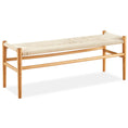 Load image into Gallery viewer, Wishbone Hans Wenger Dining Bench 120cm Replica Natural