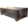 Load image into Gallery viewer, Catmint Coffee Table 127cm 2 Drawer Solid Acacia Wood - Stone Grey