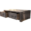 Load image into Gallery viewer, Catmint Coffee Table 127cm 2 Drawer Solid Acacia Wood - Stone Grey