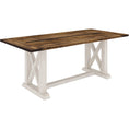 Load image into Gallery viewer, Erica Dining Table 200cm Solid Acacia Timber Wood Hampton Furniture Brown White