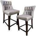Load image into Gallery viewer, Florence 2pc High Fabric Dining Chair Bar Stool French Provincial Solid Timber