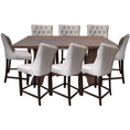 Load image into Gallery viewer, Jake 9pc High Dining Table Set 200cm 8 Fabric Chair French Provincial