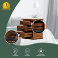 Load image into Gallery viewer, Umber Bedside Tables 3 Drawers Storage Cabinet Shelf Side End Table - Dark Brown