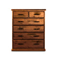 Load image into Gallery viewer, Umber Tallboy 6 Chest of Drawers Solid Pine Wood Storage Cabinet - Dark Brown