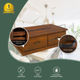 Load image into Gallery viewer, Umber Coffee Table 127cm 2 Drawer Solid Pine Timber Wood - Dark Brown