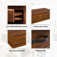 Load image into Gallery viewer, Umber Coffee Table 127cm 2 Drawer Solid Pine Timber Wood - Dark Brown