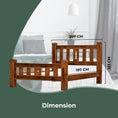 Load image into Gallery viewer, Umber Bed Frame King Size Mattress Base Solid Pine Timber Wood - Dark Brown