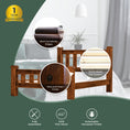 Load image into Gallery viewer, Umber Bed Frame King Size Mattress Base Solid Pine Timber Wood - Dark Brown