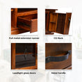 Load image into Gallery viewer, Umber ETU Entertainment TV Unit 220cm 2 Door 1 Drawer Pine Wood - Dark Brown