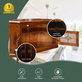 Load image into Gallery viewer, Umber Corner ETU Entertainment TV Unit 126cm 2 Door Solid Pine Wood - Dark Brown
