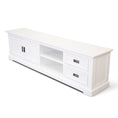 Load image into Gallery viewer, Laelia ETU Entertainment TV Unit 220cm 2 Door Solid Acacia Wood Coastal - White