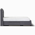 Load image into Gallery viewer, Honeydew Double Size Bed Frame Timber Mattress Base With Storage Drawers - Grey