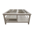 Load image into Gallery viewer, Daisy Coffee Table 100cm Glass Top Solid Acacia Wood Hampton Furniture - White