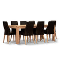 Load image into Gallery viewer, Rosemallow Dining Table 210cm 8 Seater Parquet Top Solid Messmate Timber Wood