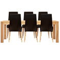 Load image into Gallery viewer, Rosemallow 7pc Dining Set 180cm Table 6 Black PU Chair Solid Messmate Timber