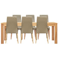 Load image into Gallery viewer, Rosemallow 7pc Dining Set 180cm Table 6 Silver PU Chair Solid Messmate Timber