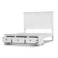 Load image into Gallery viewer, Celosia Queen Size Bed Frame Timber Mattress Base With Storage Drawers - White