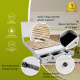 Load image into Gallery viewer, Celosia King Size Bed Frame Timber Mattress Base With Storage Drawers - White