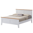Load image into Gallery viewer, Lobelia Bed Frame Queen Size Mattress Base Solid Rubber Timber Wood - White