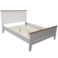 Load image into Gallery viewer, Lobelia Bed Frame Double Size Mattress Base Solid Rubber Timber Wood - White