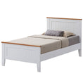 Load image into Gallery viewer, Lobelia Bed Frame King Single Size Mattress Base Solid Rubber Timber Wood -White