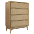 Load image into Gallery viewer, Grevillea Tallboy 4 Chest of Drawers Solid Acacia Wood Storage Cabinet - Brown