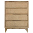 Load image into Gallery viewer, Grevillea Tallboy 4 Chest of Drawers Solid Acacia Wood Storage Cabinet - Brown