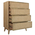 Load image into Gallery viewer, Grevillea Tallboy 4 Chest of Drawers Solid Acacia Wood Storage Cabinet - Brown