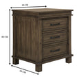 Load image into Gallery viewer, Lily Bedside Tables 3 Drawers Storage Cabinet Shelf Side End Table - Rustic Grey