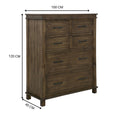 Load image into Gallery viewer, Lily Tallboy 6 Chest of Drawers Solid Pine Wood Bed Storage Cabinet -Rustic Grey