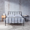 Load image into Gallery viewer, Hardy Double Bed Size Metal Frame Platform Mattress Base - Black