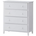 Load image into Gallery viewer, Wisteria Tallboy 4 Chest of Drawers Solid Rubber Wood Bed Storage Cabinet -White