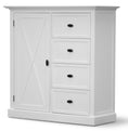 Load image into Gallery viewer, Beechworth Tallboy 4 Chest of Drawers Solid Pine Wood Storage Cabinet - White
