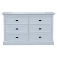 Load image into Gallery viewer, Beechworth Dresser Mirror 6 Chest of Drawers Pine Wood Storage Cabinet - White
