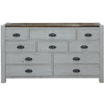 Load image into Gallery viewer, Erica Dresser 10 Chest of Drawers Solid Acacia Timber Wood Cabinet Brown White