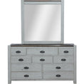 Load image into Gallery viewer, Erica Dresser Mirror Set 10 Chest of Drawers Acacia Timber Cabinet Brown White