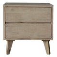 Load image into Gallery viewer, Abelia Bedside Nightstand 2 Drawers Storage Cabinet Shelf Side End Table - Brushed Smoke