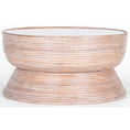 Load image into Gallery viewer, Leia Rattan Round Coffee Table 80cm with Glass Top - Whitewash