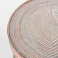 Load image into Gallery viewer, Leia Rattan Round Coffee Table 80cm with Glass Top - Whitewash