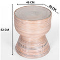 Load image into Gallery viewer, Clover Rattan Round Side Coffee Sofa End Table 46cm with Glass Top - Whitewash